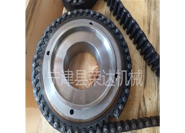 榮達(dá)機械無聲齒形鏈條CL08-34.5N節(jié)距12.7內(nèi)導(dǎo)23片及配套定制鏈輪